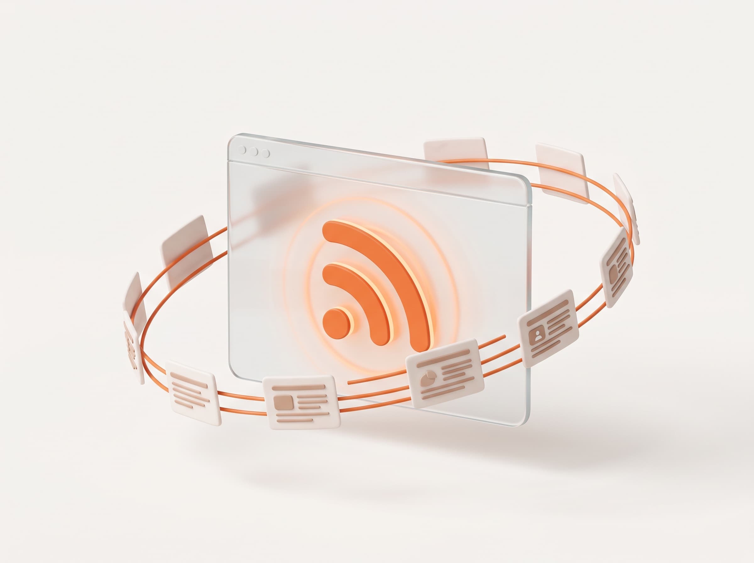 Une page web transformee en flux RSS, illustration